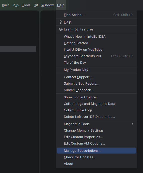 Context menu