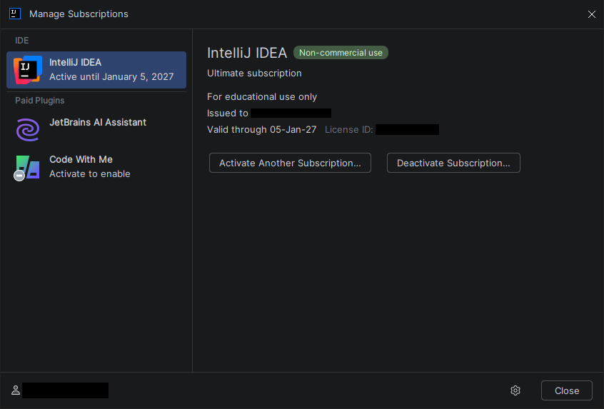 Subscription activated